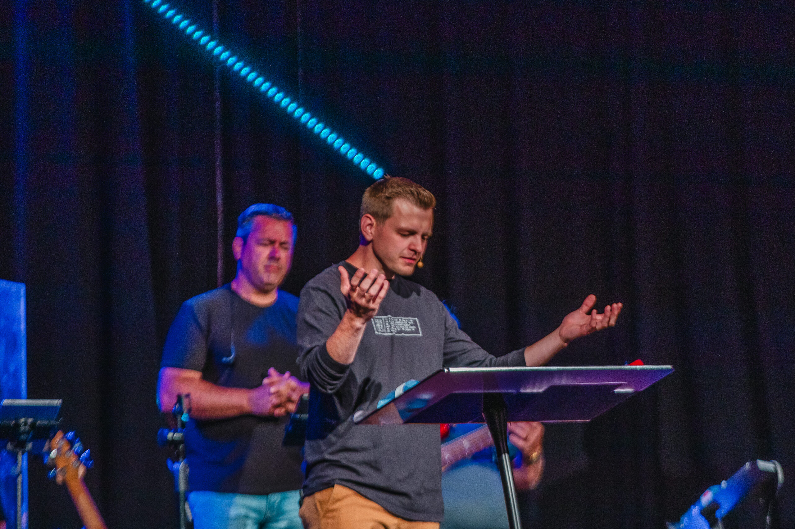 A pastor speaking during a Calvary Church Sussex gathering