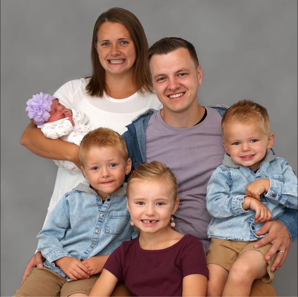 Daniel and Jessica Leavitt with their family