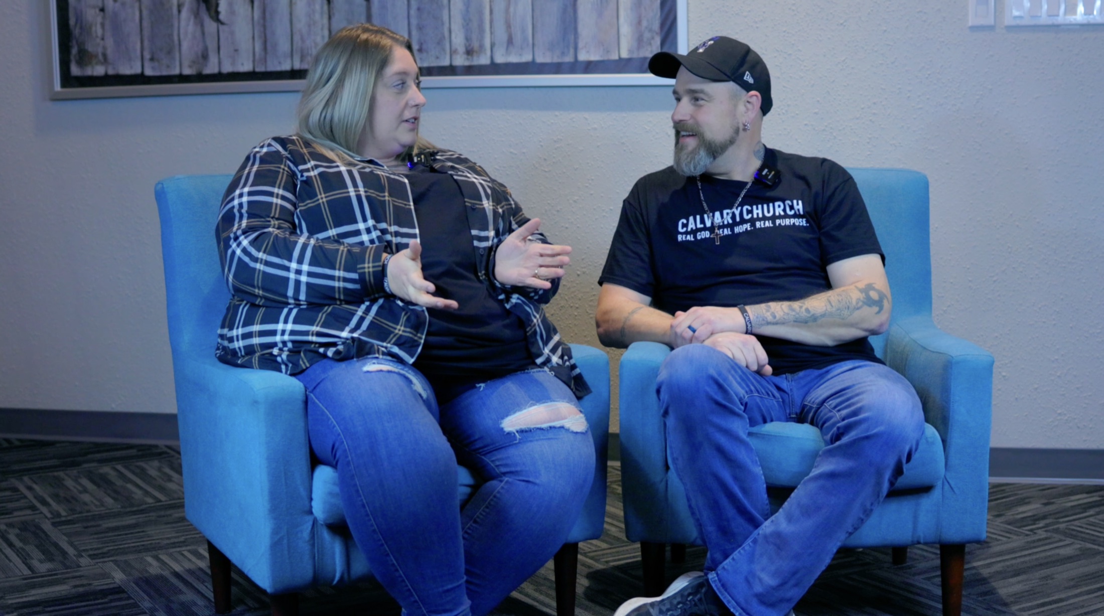 Evan and Dianna sharing their Calvary Church story